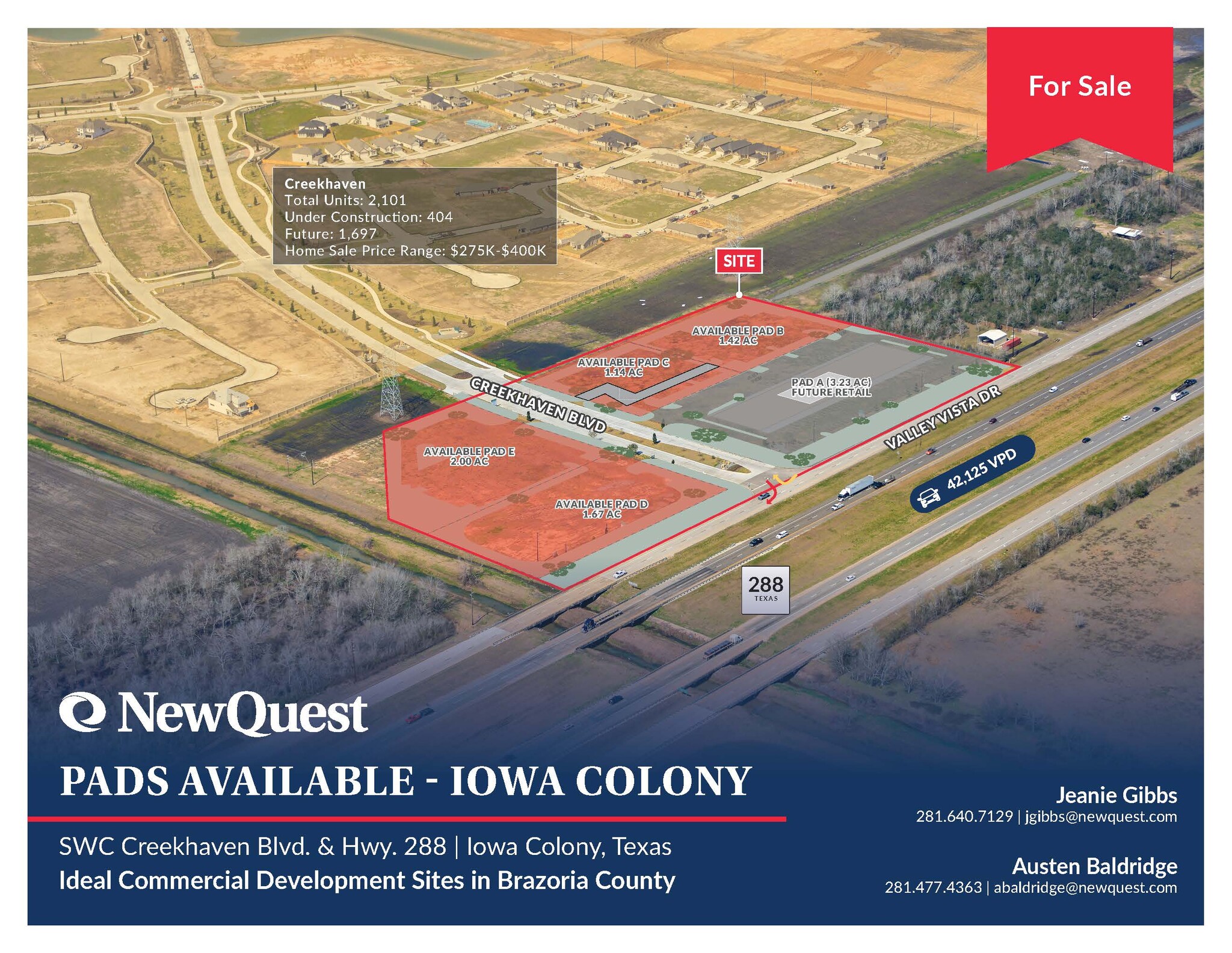 SWC Creekhaven Blvd. & Hwy. 288, Iowa Colony, TX à vendre Photo principale– Image 1 sur 5