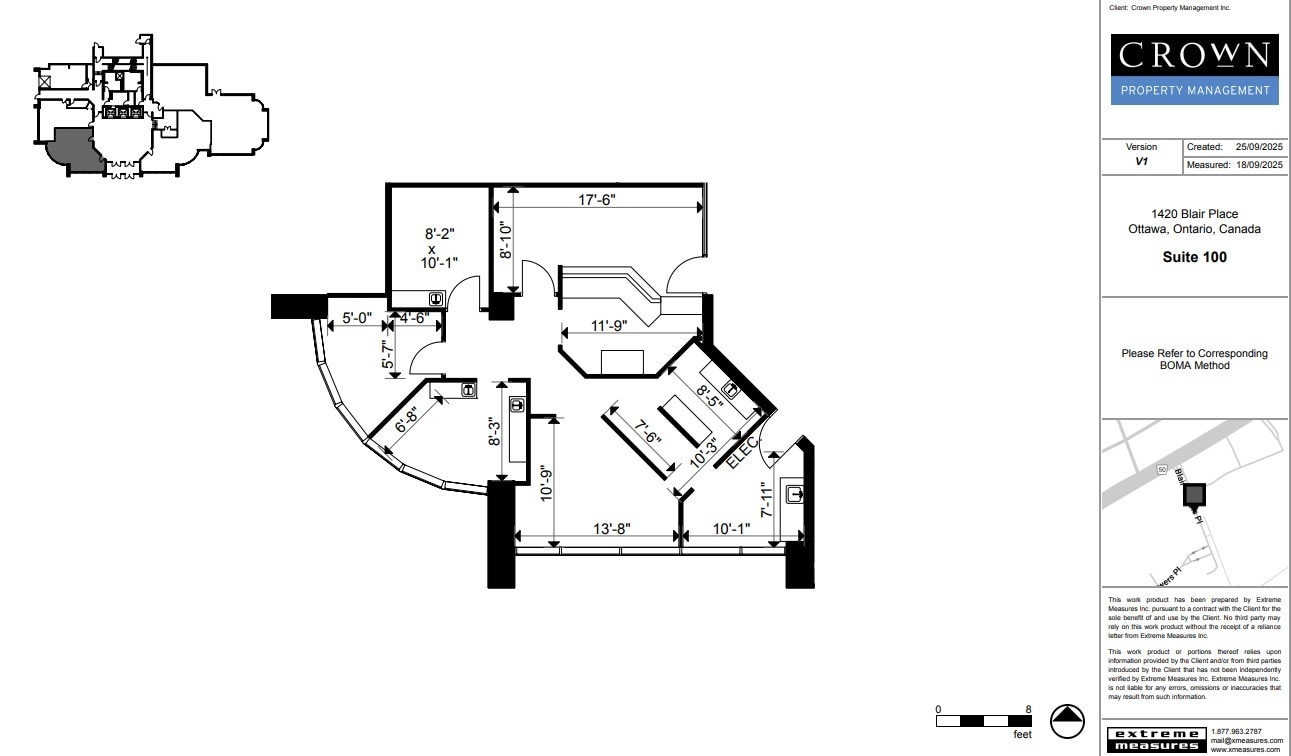 1400 Blair Towers Pl, Ottawa, ON à louer Plan d’étage– Image 1 sur 1