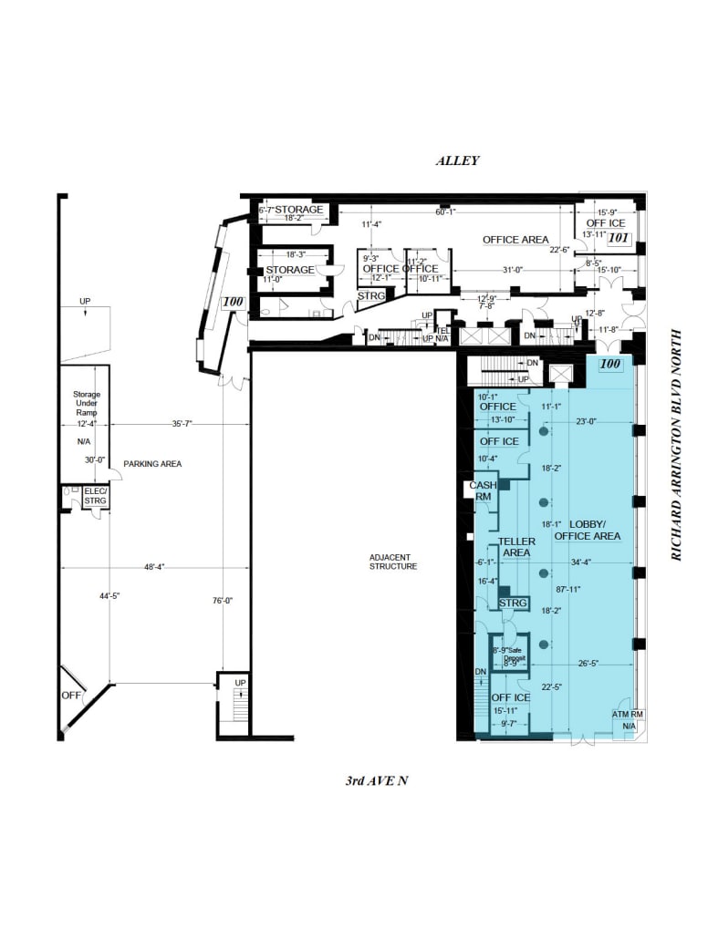 215 N Richard Arrington Jr Blvd, Birmingham, AL à louer Plan d’étage– Image 1 sur 3