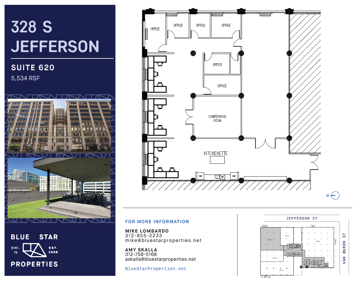 328 S Jefferson St, Chicago, IL à louer Plan d’étage– Image 1 sur 5