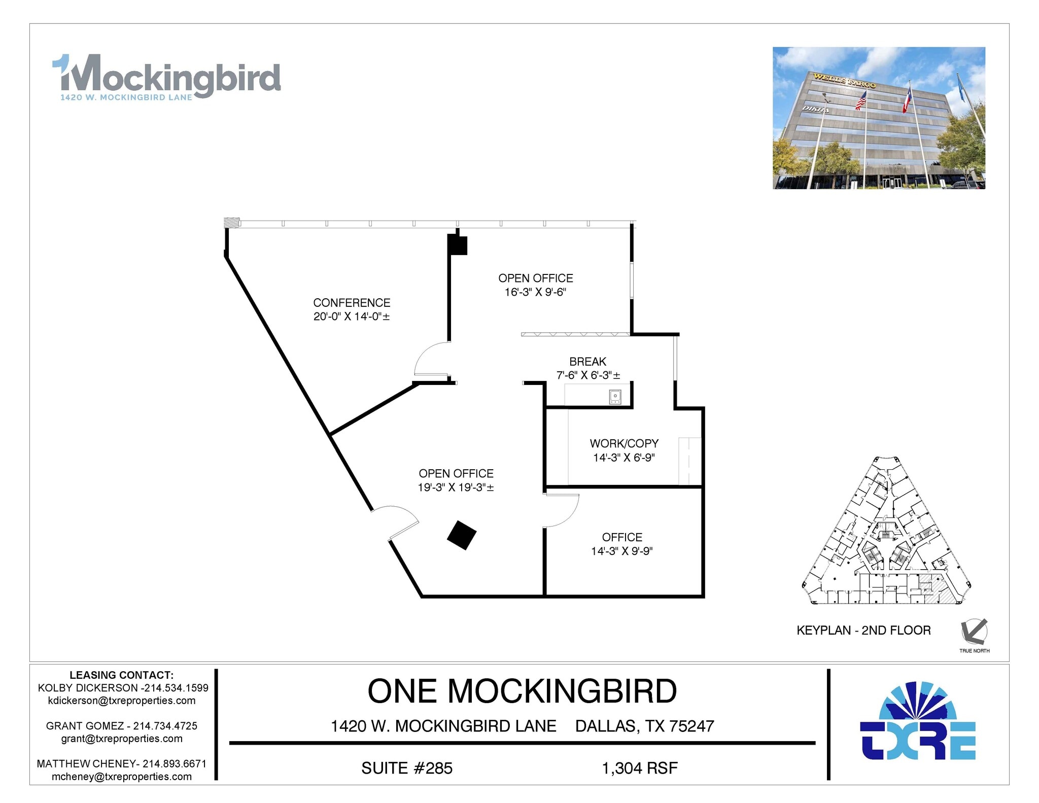 1420 W Mockingbird Ln, Dallas, TX à louer Plan d’étage– Image 1 sur 1