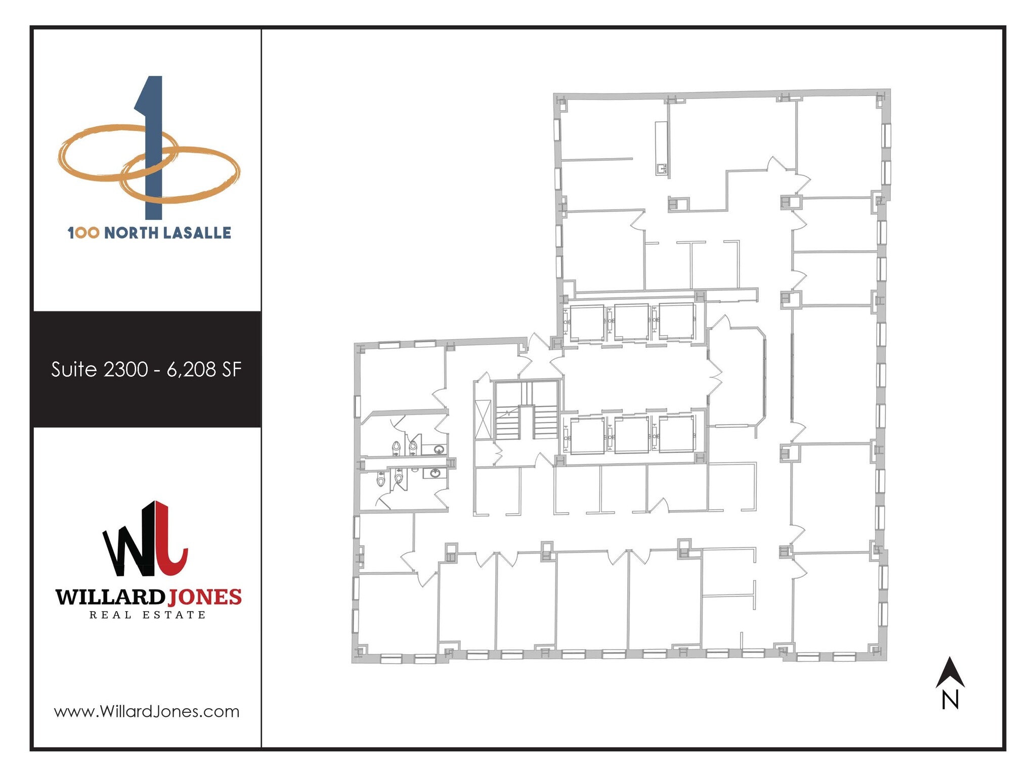 100 N LaSalle St, Chicago, IL à louer Plan d’étage– Image 1 sur 1