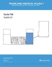 10905 Memorial Hermann Dr, Pearland, TX à louer Plan d’étage– Image 2 sur 2