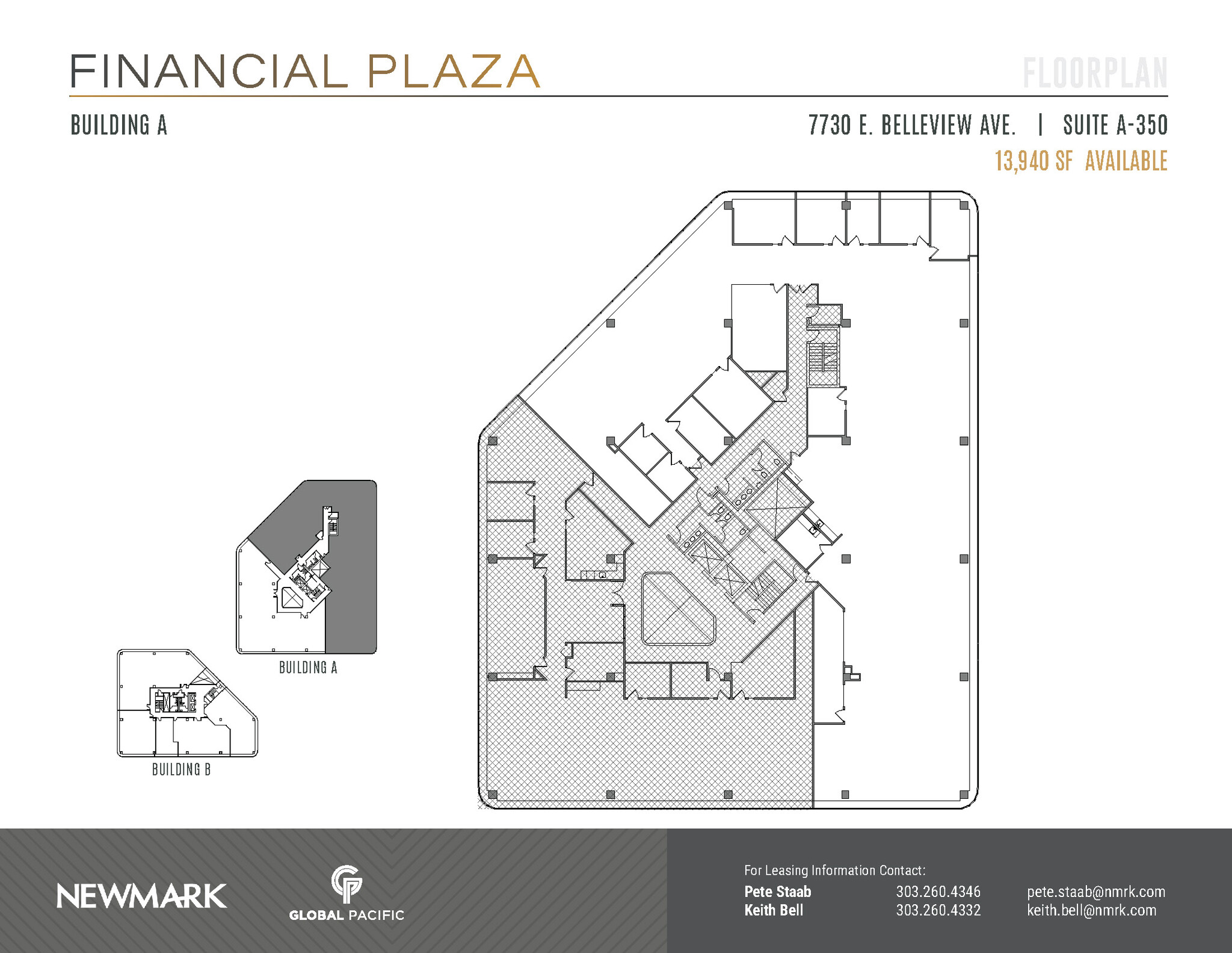 7730 E Belleview Ave, Greenwood Village, CO à louer Plan d’étage– Image 1 sur 2
