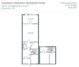 187 W Orangethorpe Ave, Placentia, CA à louer Plan d’étage– Image 1 sur 1