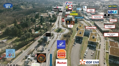 334 Chemin De Champivost, Limonest, RHO - Vue aérienne vue de carte