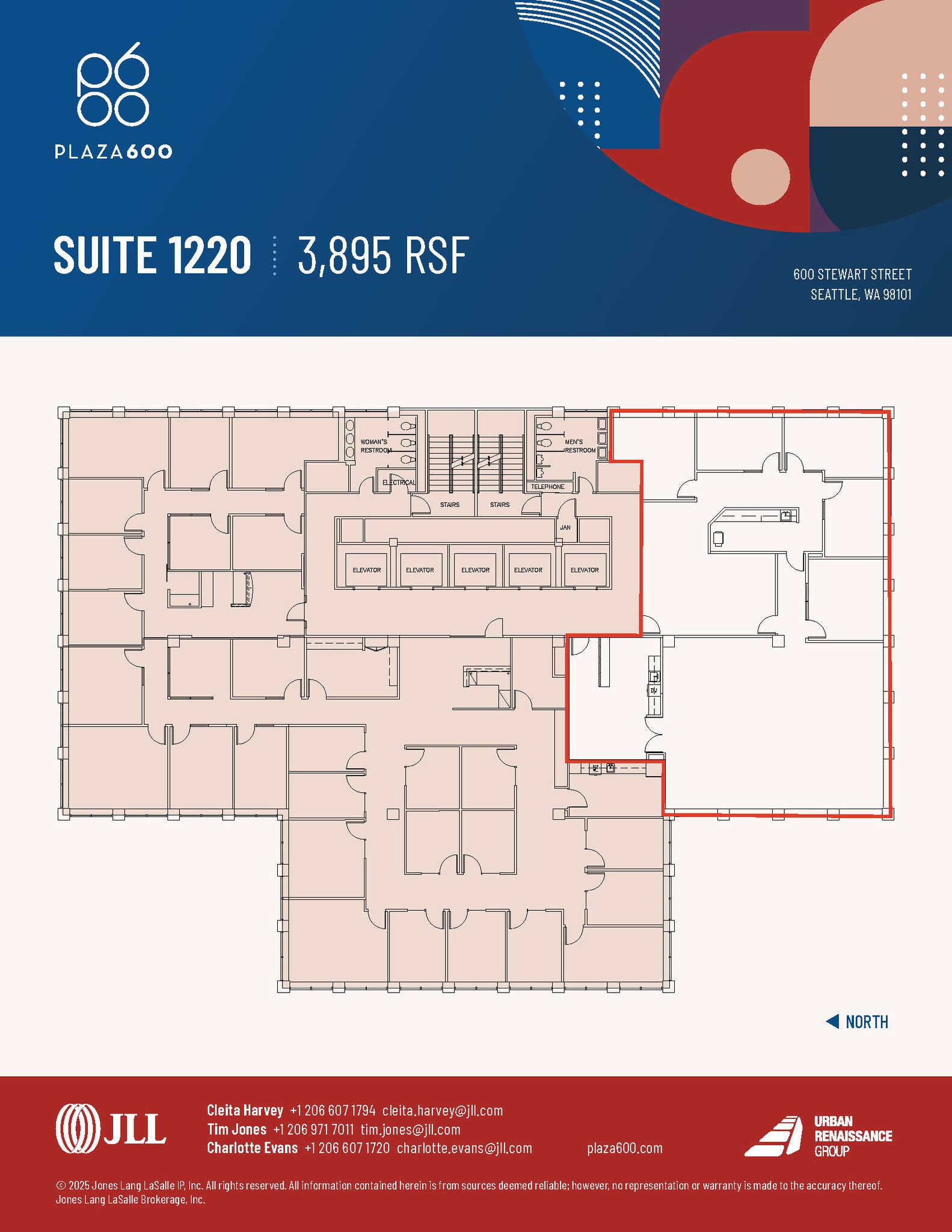 600 Stewart St, Seattle, WA à louer Plan d’étage– Image 1 sur 1