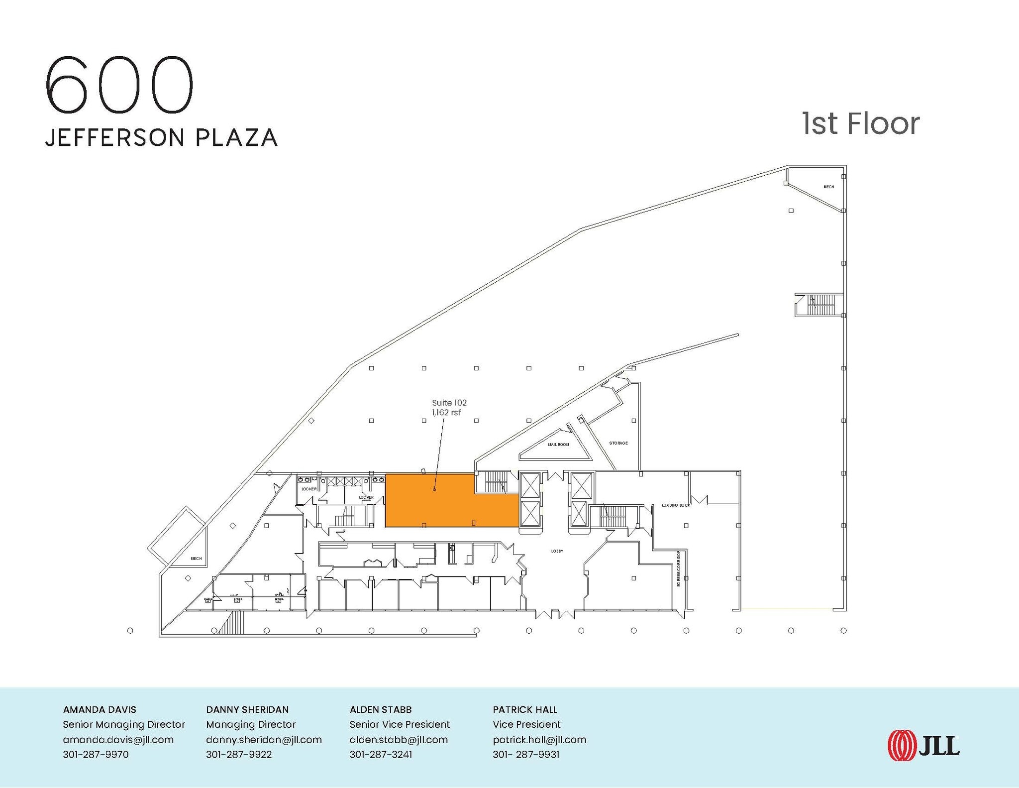 600 jefferson Plz, Rockville, MD à louer Plan d’étage– Image 1 sur 1