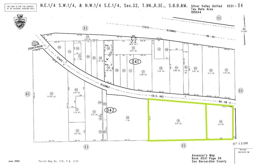 44655 National Trails Hwy, Newberry Springs, CA à vendre - Plan cadastral – Image 2 sur 22