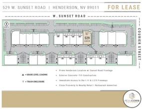 529 W Sunset Rd, Henderson, NV à louer Plan de site– Image 2 sur 5