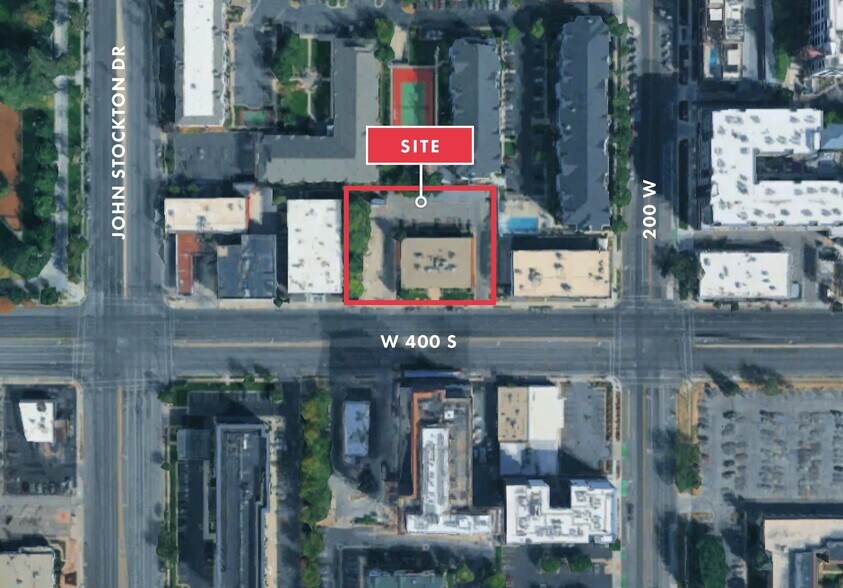 230 & 244 W 400 S Redevelopment Site portefeuille de 2 biens à vendre sur LoopNet.fr - Aérien – Image 3 sur 5