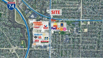 1101 War Memorial dr, Peoria, IL - VUE AÉRIENNE vue de carte