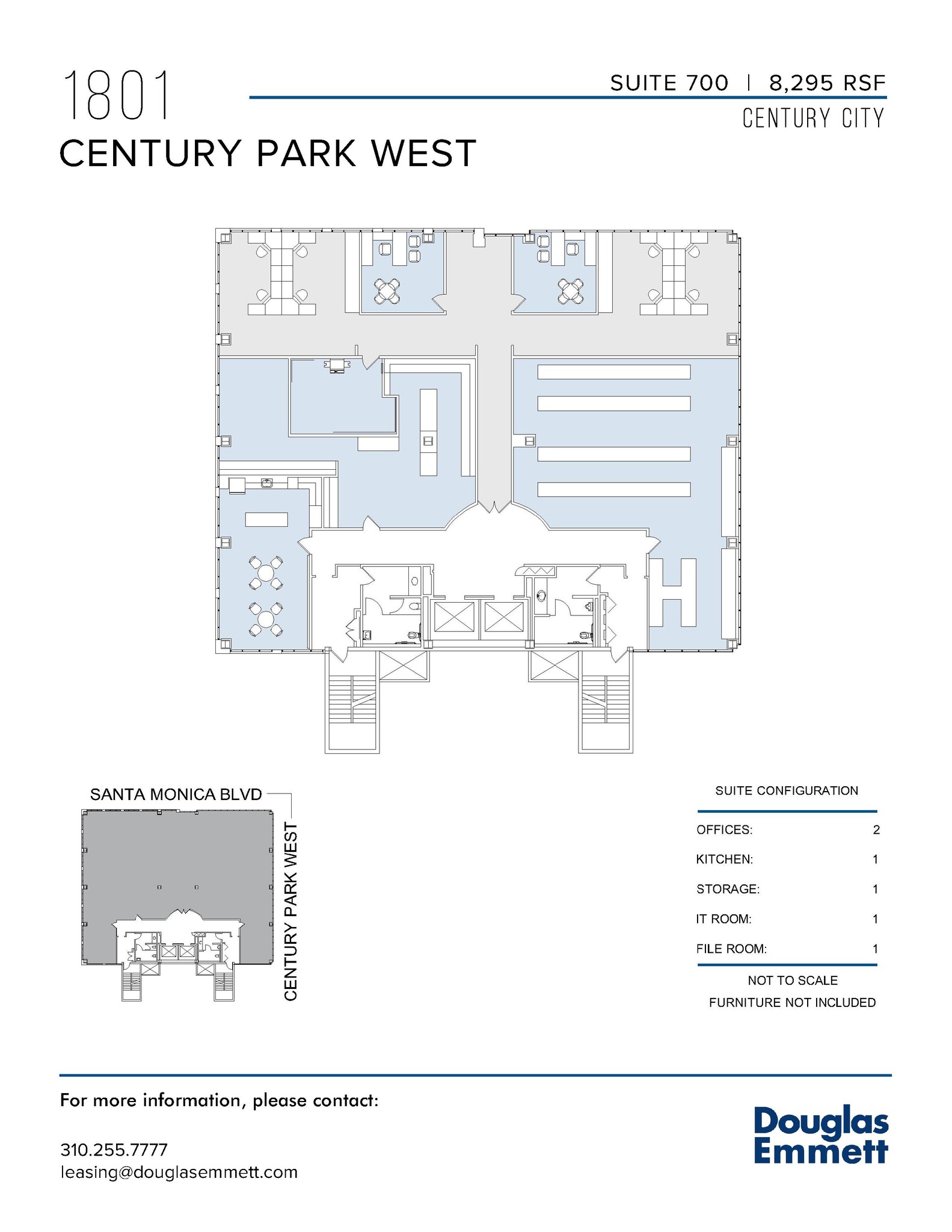 1801 Century Park W, Los Angeles, CA à louer Plan d’étage– Image 1 sur 1