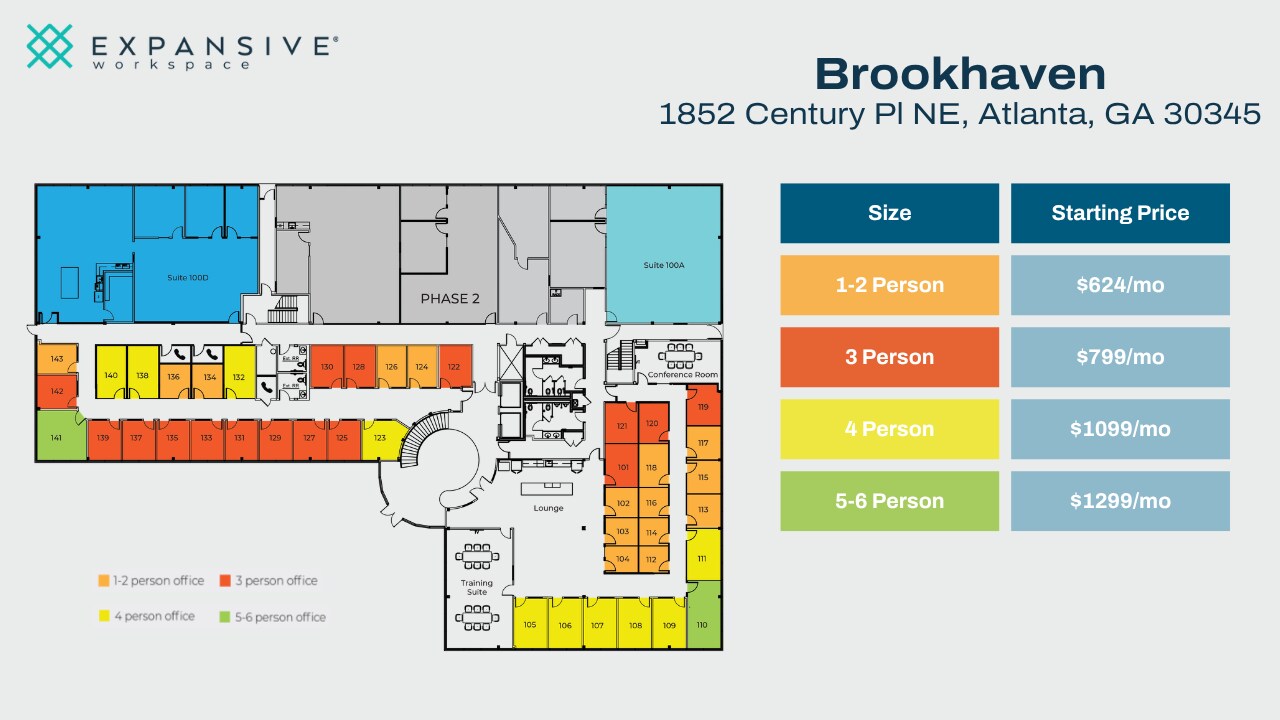 1852 Century Pl NE, Atlanta, GA à louer Plan d’étage– Image 1 sur 5
