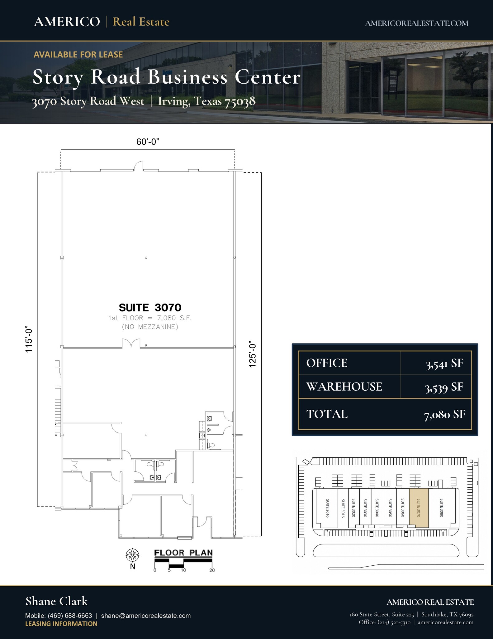 3000-3080 Story Rd W, Irving, TX à louer Plan d’étage– Image 1 sur 1