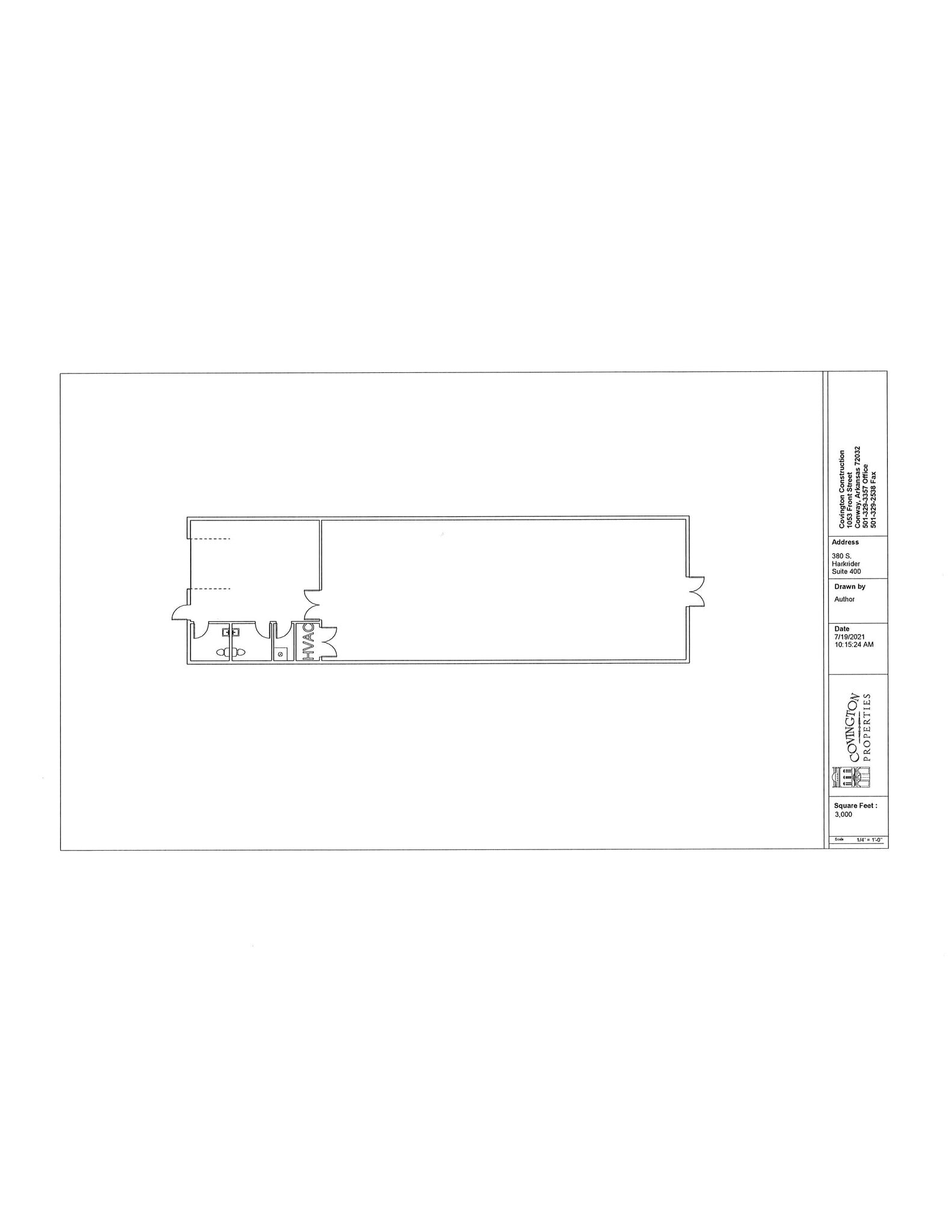 380 S Harkrider St, Conway, AR à louer Plan d’étage– Image 1 sur 1