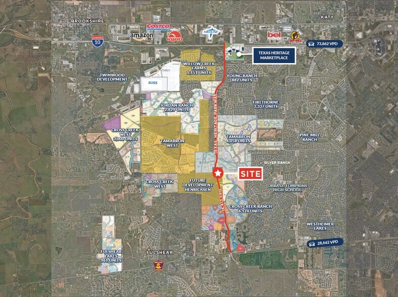 Texas Heritage Pkwy, Fulshear, TX à vendre - Aérien – Image 2 sur 2