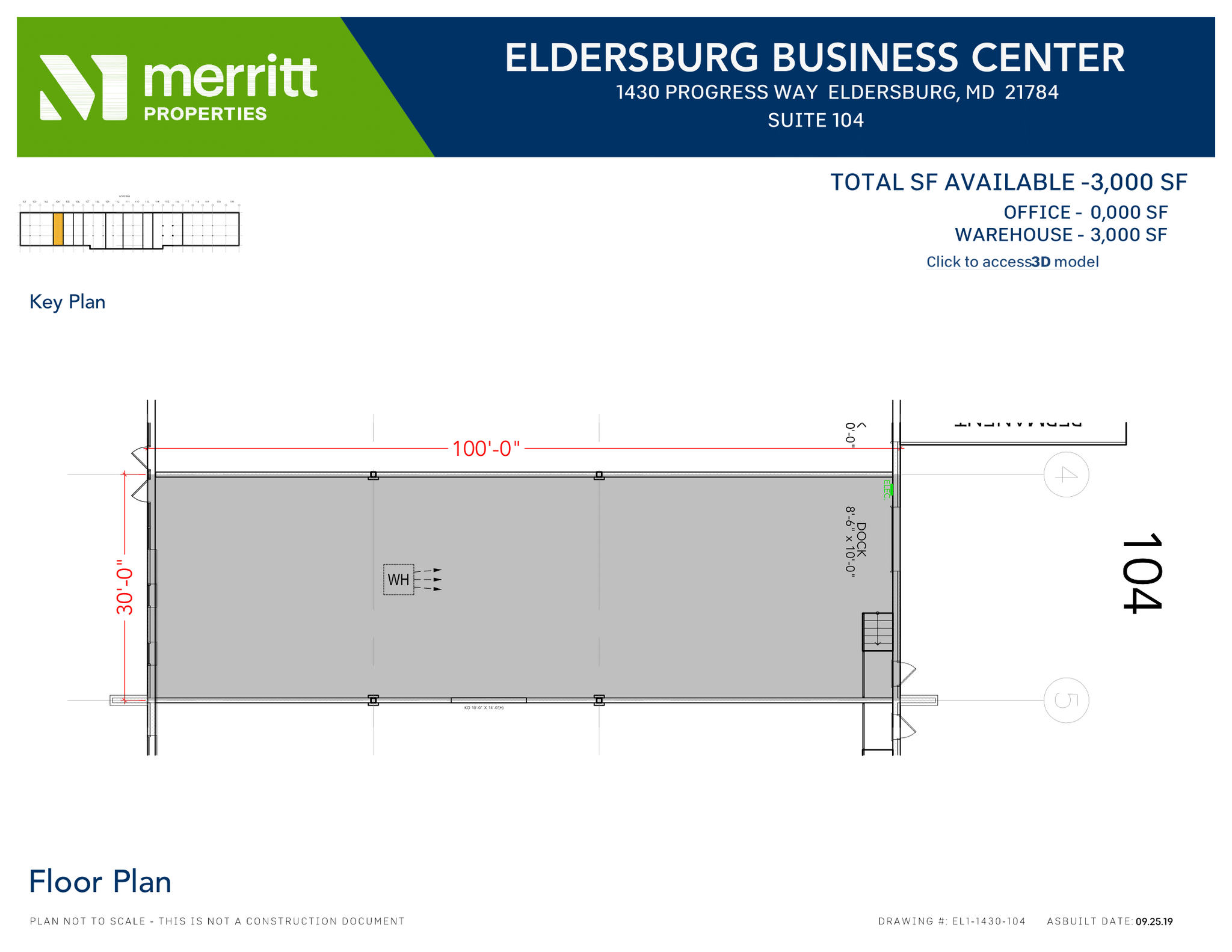 1393 Progress Way, Eldersburg, MD à louer Plan d’étage– Image 1 sur 2