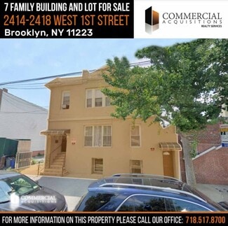 Plus de détails pour 2414-2418 W 1st St, Brooklyn, NY - Logement à vendre