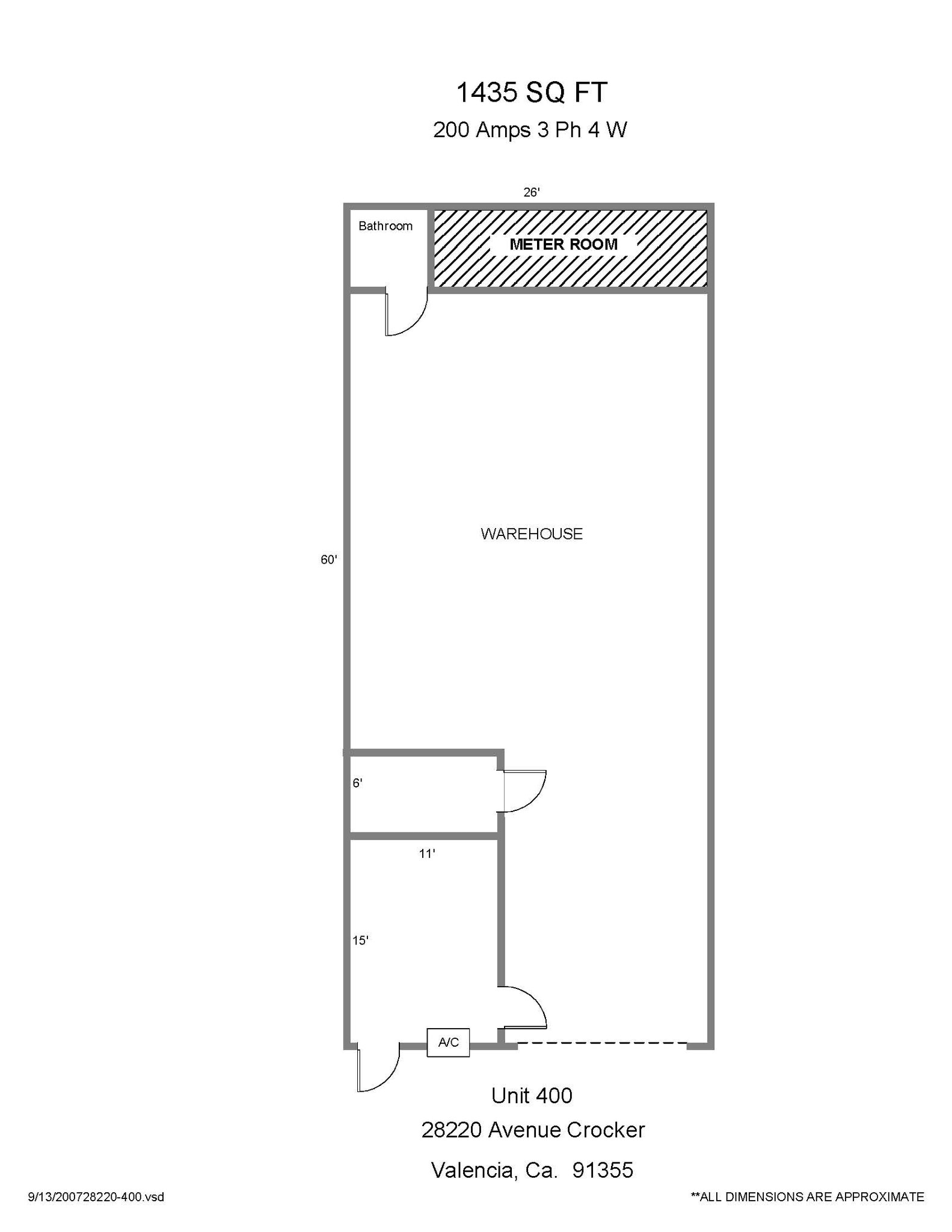 28220 Avenue Crocker, Valencia, CA à louer Plan d’étage– Image 1 sur 1