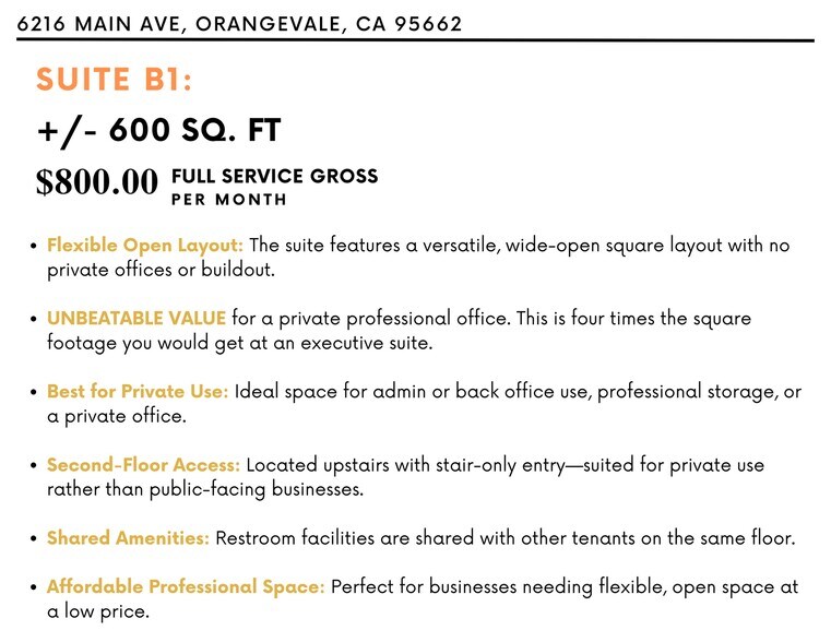 6216 Main Ave, Orangevale, CA à louer - Photo de l’immeuble – Image 3 sur 13