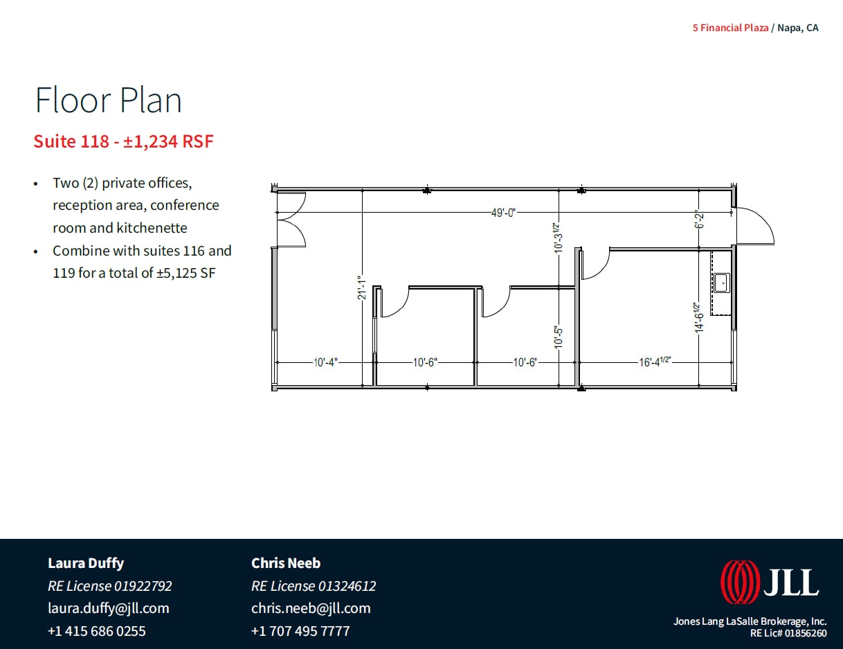 5 Financial Plz, Napa, CA à louer Plan d’étage– Image 1 sur 1