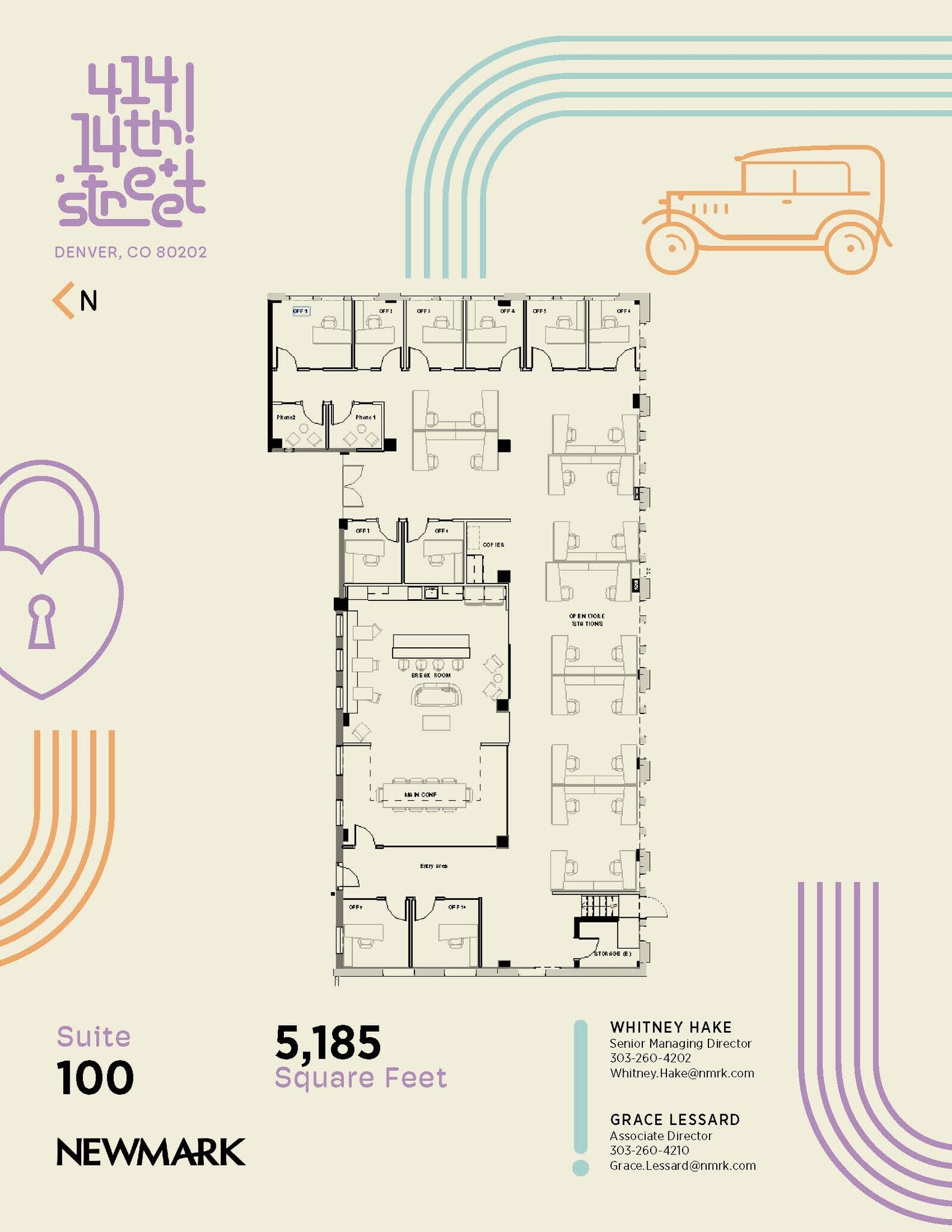 414 14th St, Denver, CO à louer Plan d’étage– Image 1 sur 1