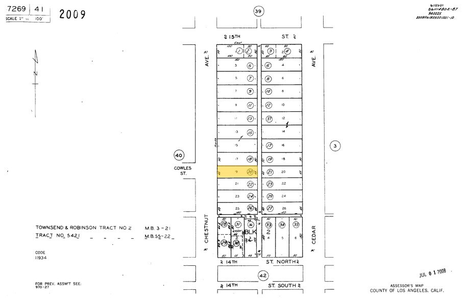 1430 Chestnut Ave, Long Beach, CA à vendre - Plan cadastral – Image 2 sur 8