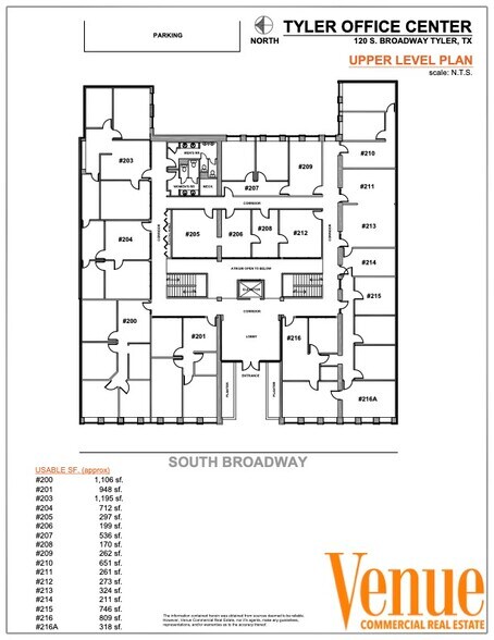 120 S Broadway Ave, Tyler, TX à louer - Plan d’étage – Image 2 sur 8