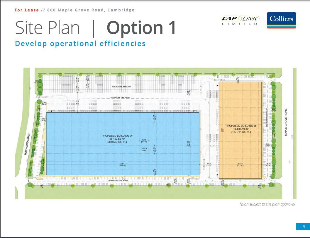 800 Maple Grove Rd, Cambridge, ON à louer Plan de site– Image 1 sur 3