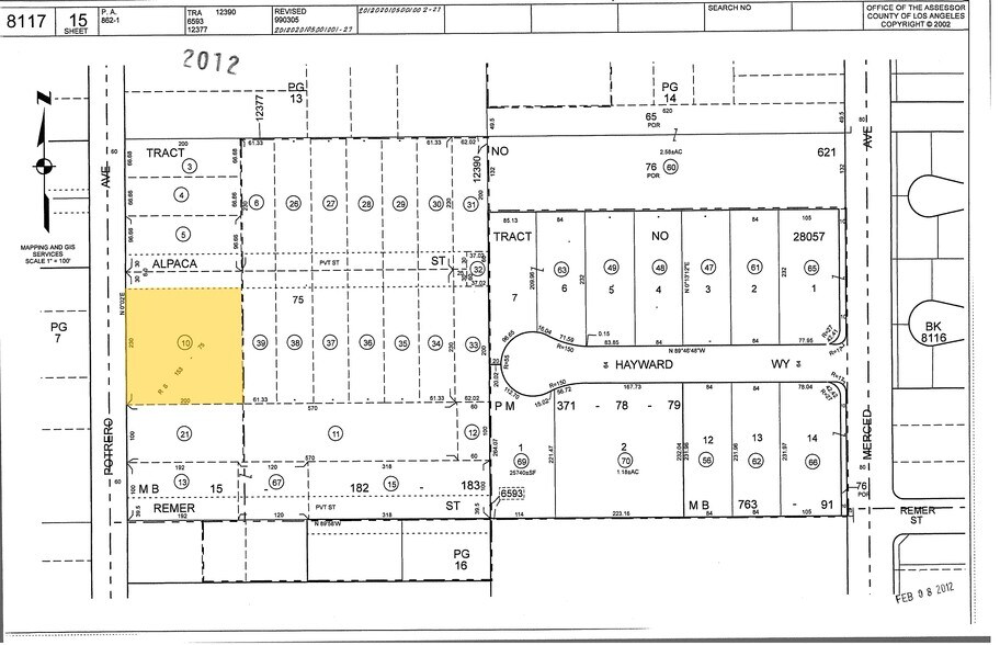1728 Potrero Ave, South El Monte, CA à louer - Plan cadastral – Image 2 sur 2
