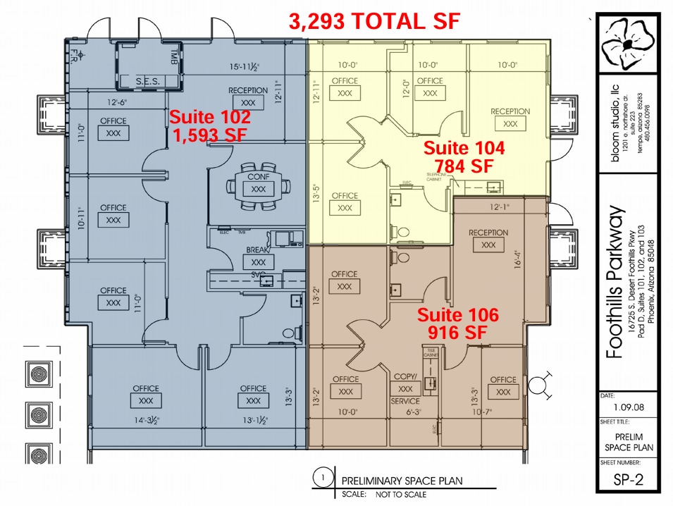 16725 S Desert Foothills Pky, Phoenix, AZ 85048 - Lot 101, 102, 103 - - Plan d’étage - Image 2 of 3