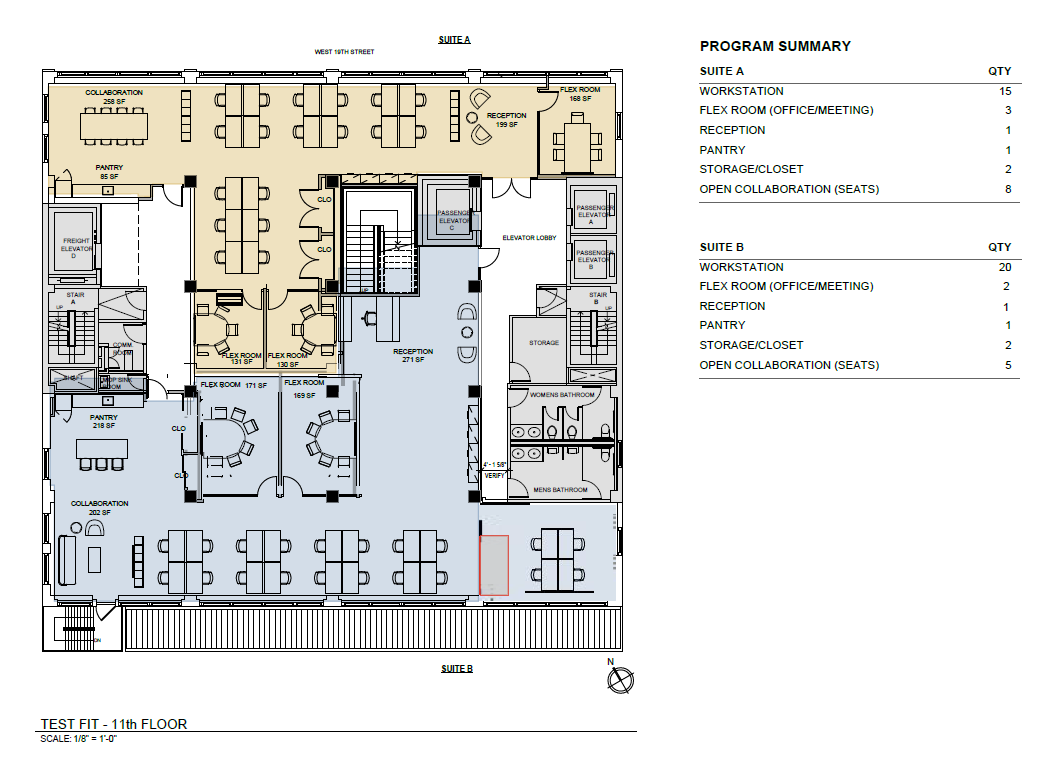 220 W 19th St, New York, NY à louer Plan d’étage– Image 1 sur 1