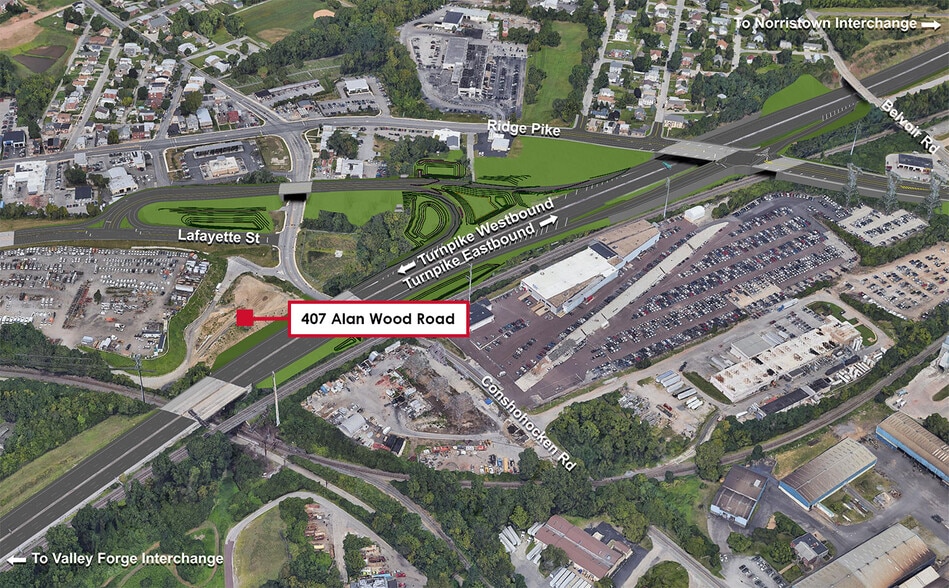 407 Alan Wood Rd, Conshohocken, PA à louer - Aérien – Image 2 sur 13