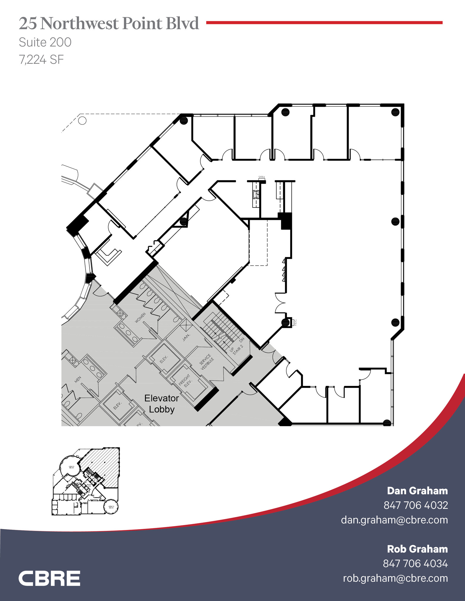 25 NW Point Blvd, Elk Grove Village, IL à louer Plan d’étage– Image 1 sur 3