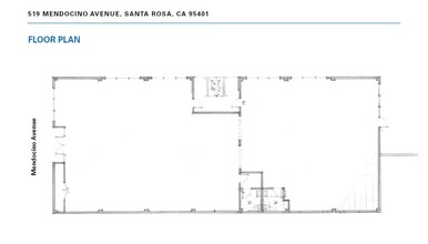519 Mendocino Ave, Santa Rosa, CA à louer Plan d’étage– Image 1 sur 1