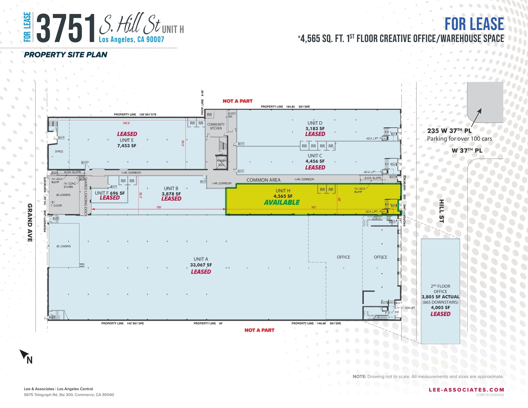 3751 S Hill St, Los Angeles, CA à louer Plan de site– Image 1 sur 1