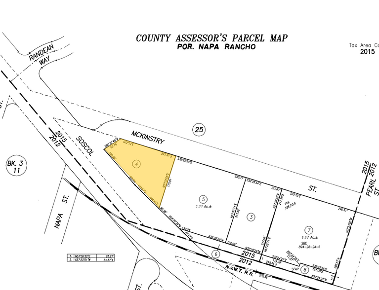 1275 McKinstry St, Napa, CA à vendre - Plan cadastral – Image 1 sur 1
