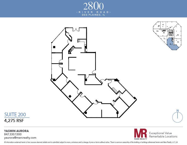 2800 S River Rd, Des Plaines, IL à louer Plan d’étage– Image 1 sur 10