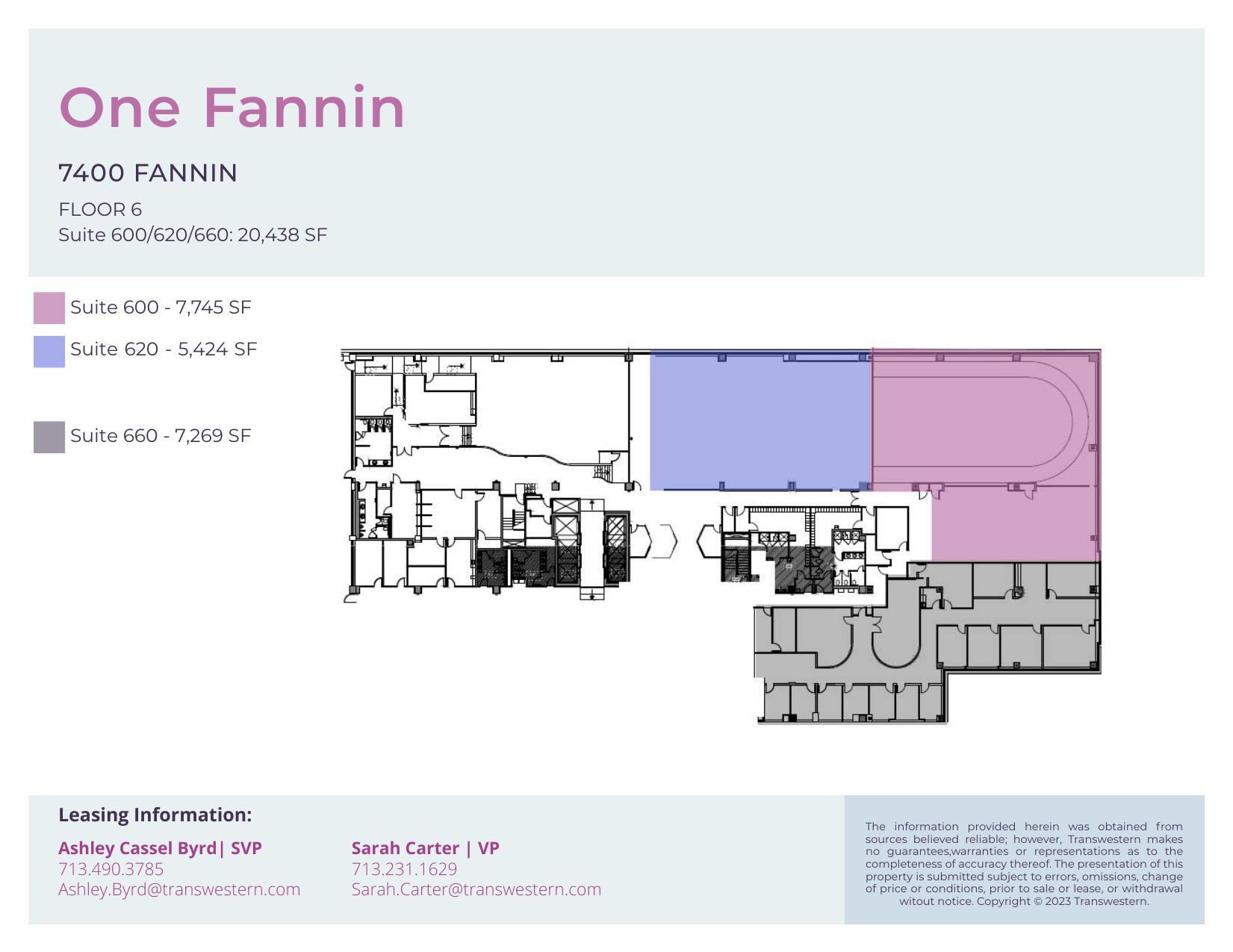 7400 Fannin St, Houston, TX à louer Plan d’étage– Image 1 sur 1