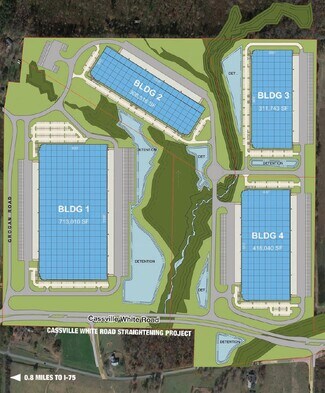 Plus de détails pour 0 Cassville White Rd, White, GA - Industriel/Logistique à louer