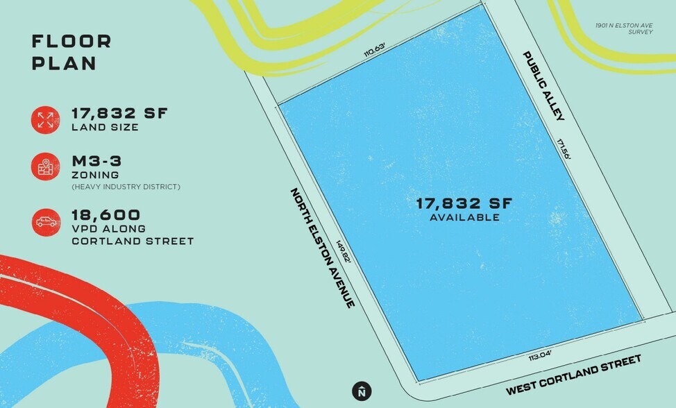 1901 N Elston Ave, Chicago, IL à vendre - Plan d’étage – Image 2 sur 2