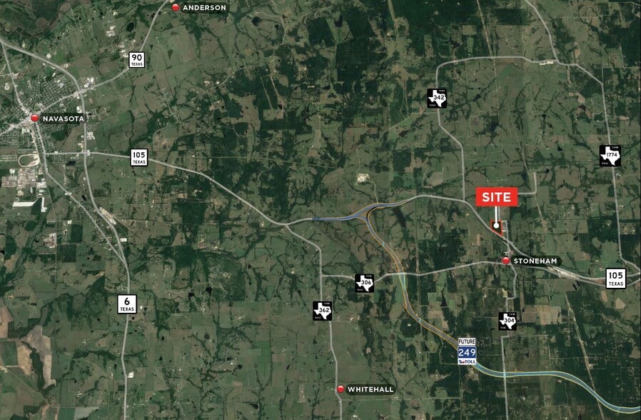 Highway 105, Navasota, TX à vendre - Aérien – Image 2 sur 2