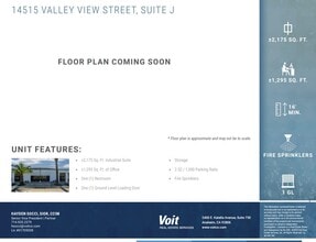 14515 Valley View Ave, Santa Fe Springs, CA à louer Plan d’étage– Image 1 sur 1
