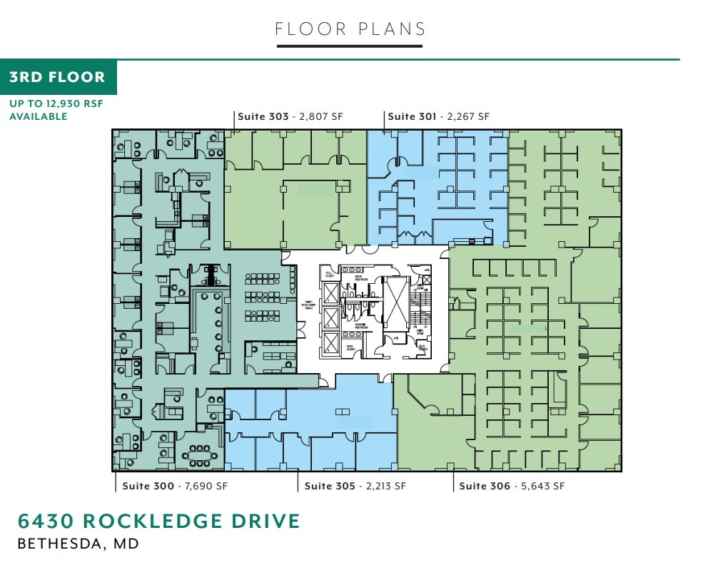 6430 Rockledge Dr, Bethesda, MD à louer Plan d’étage– Image 1 sur 1
