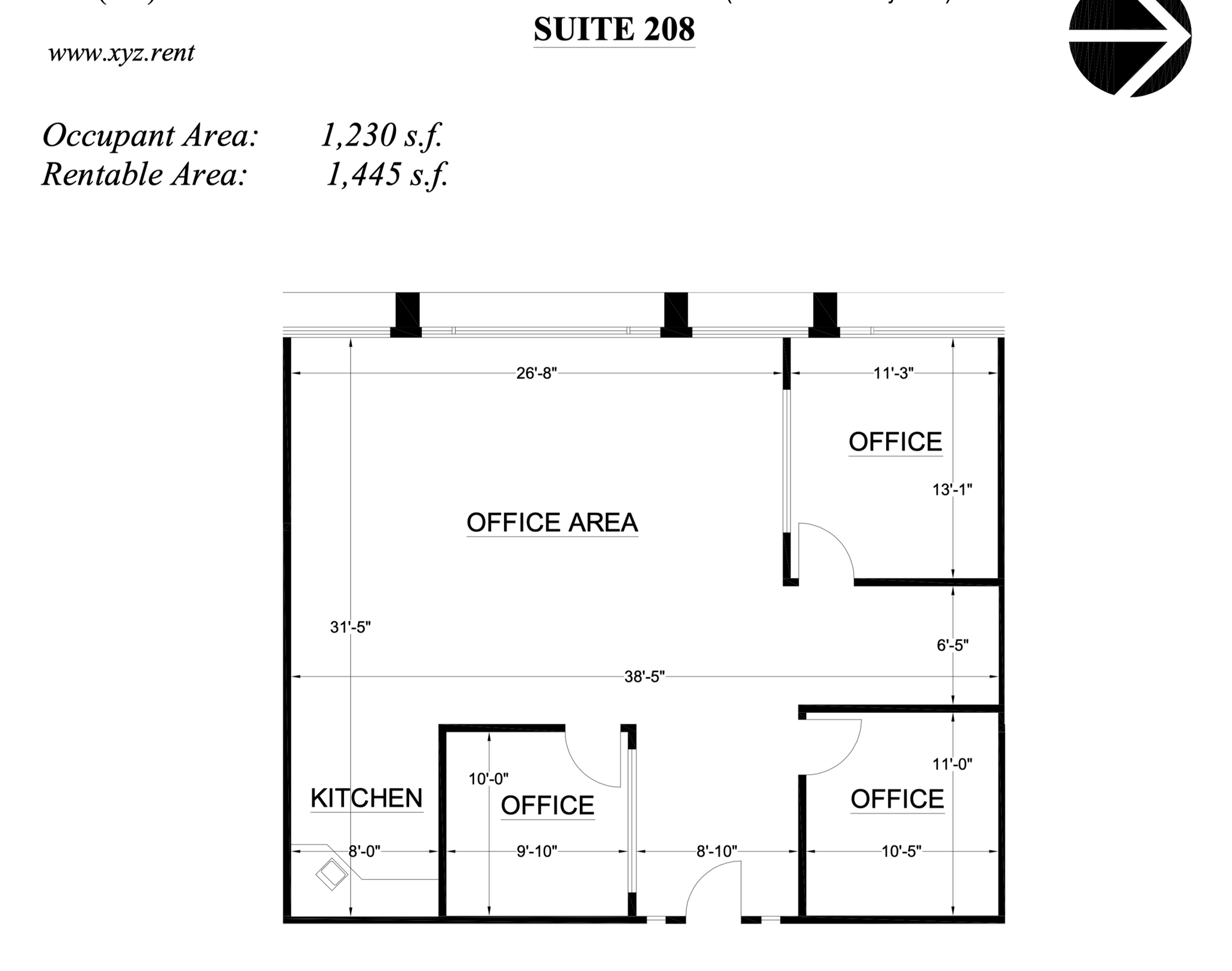3821 W Charleston Blvd, Las Vegas, NV à louer Plan d’étage– Image 1 sur 7
