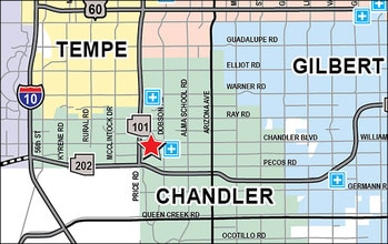 600 S Dobson Rd, Chandler, AZ - VUE AÉRIENNE vue de carte