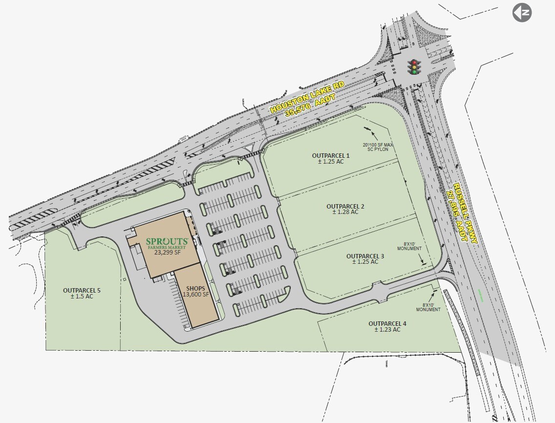 901 S Houston Lake Rd, Warner Robins, GA à louer Plan de site– Image 1 sur 4