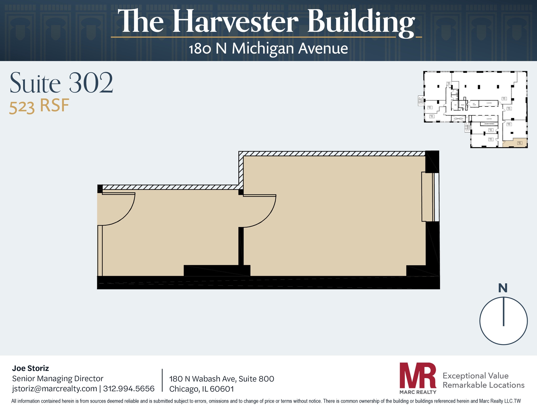 180 N Michigan Ave, Chicago, IL à louer Plan d’étage– Image 1 sur 4