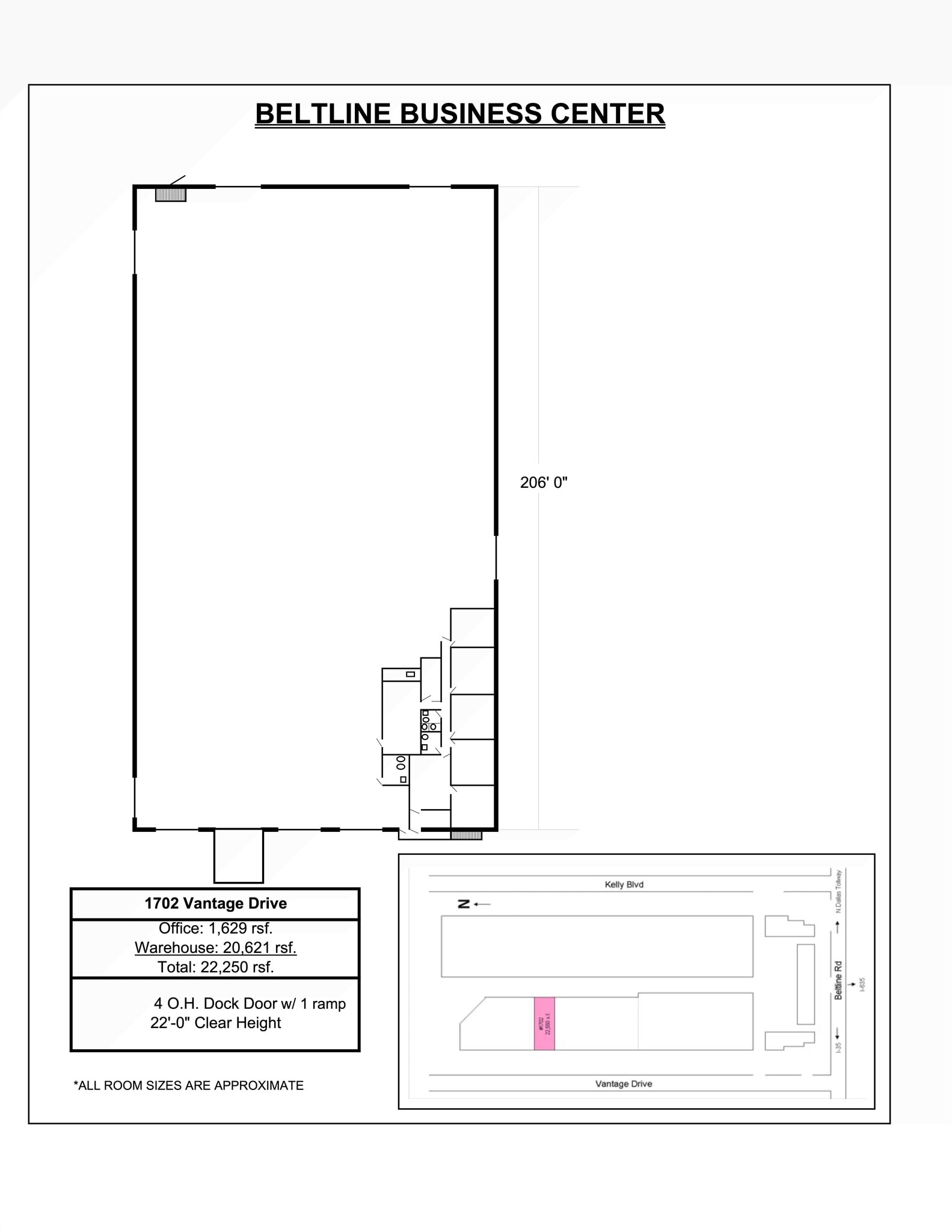 1400-1806 Vantage Dr, Carrollton, TX à louer Plan de site– Image 1 sur 1